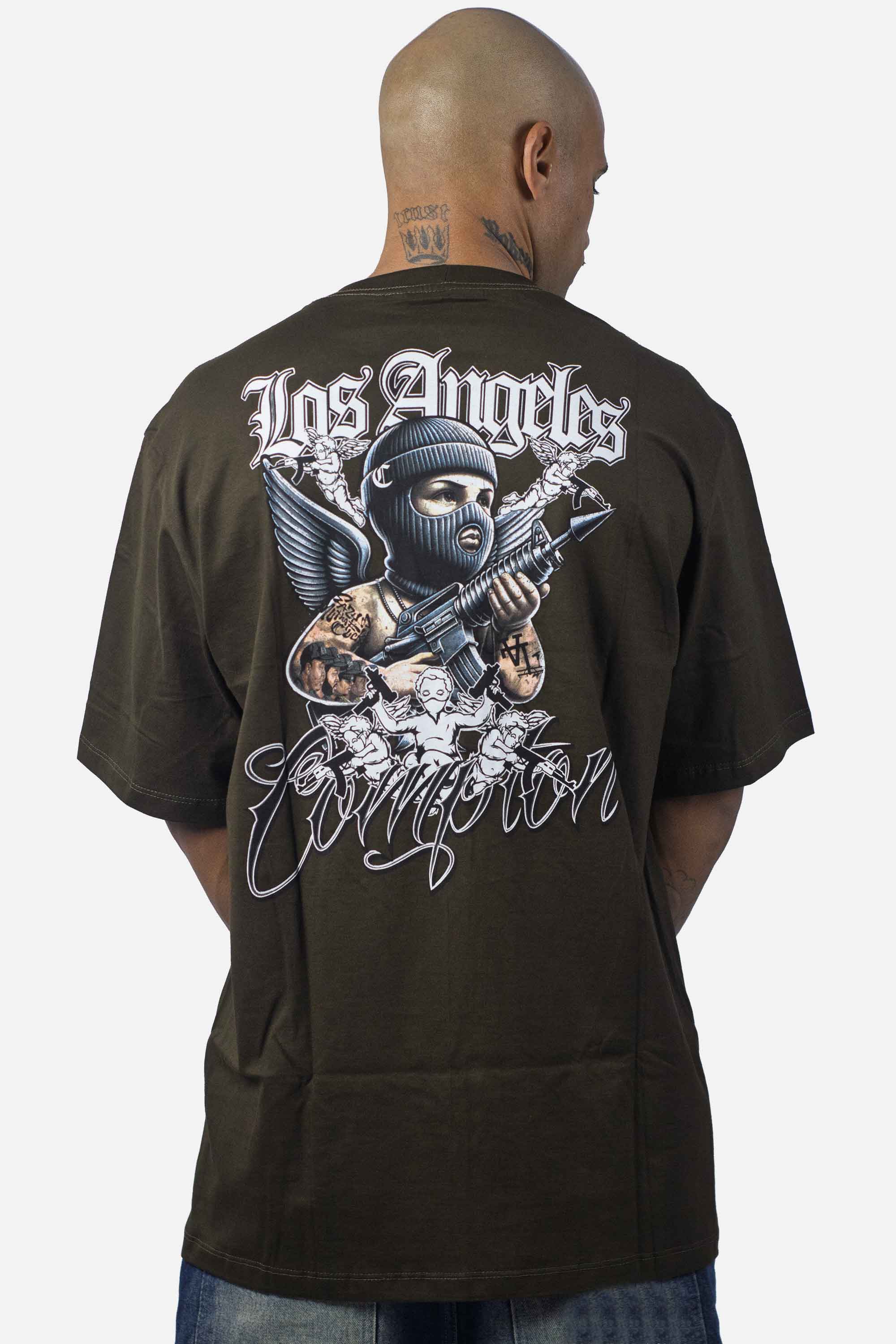 Camiseta Compton Oversized Thug Angel Café - Estilo e Conforto
