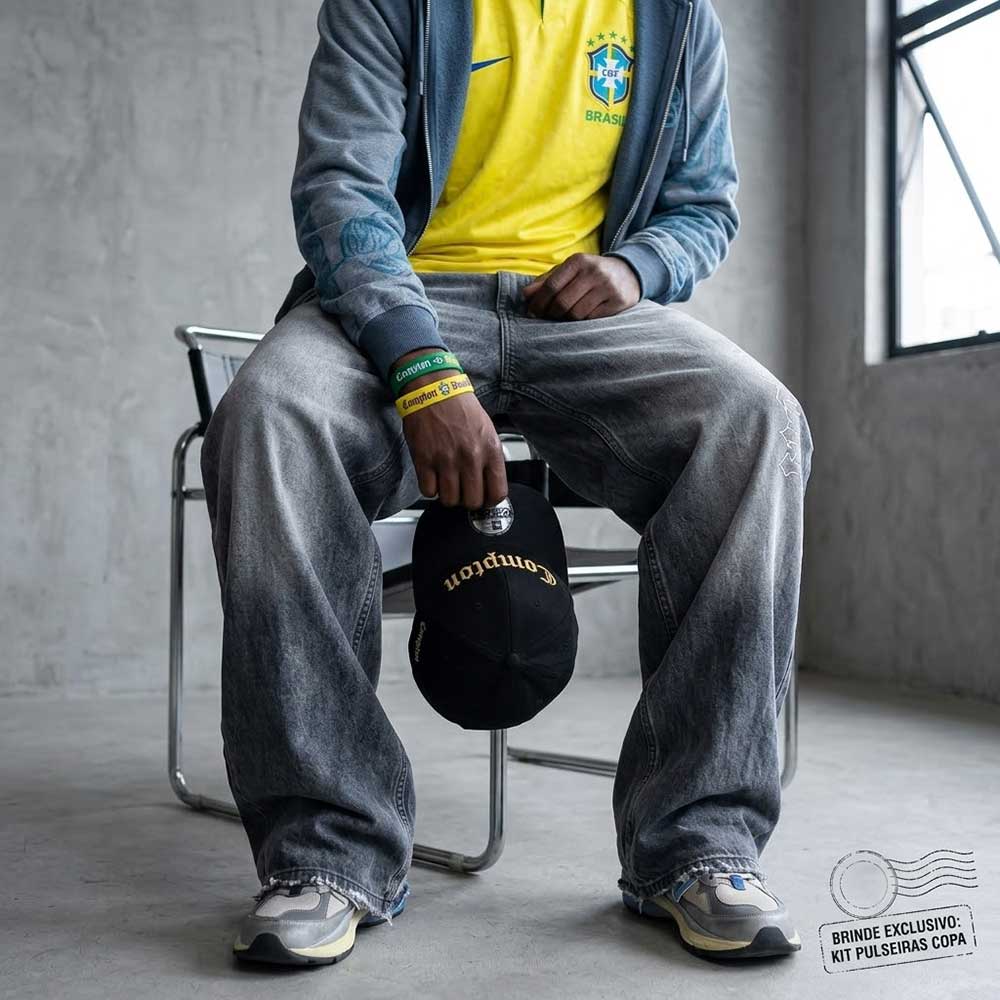 Look Copa do Mundo 2026: Calça Baggy e Streetwear | Compton