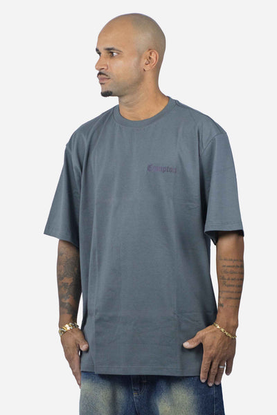 Camiseta Compton Oversized Refletiva Luminous Cinza