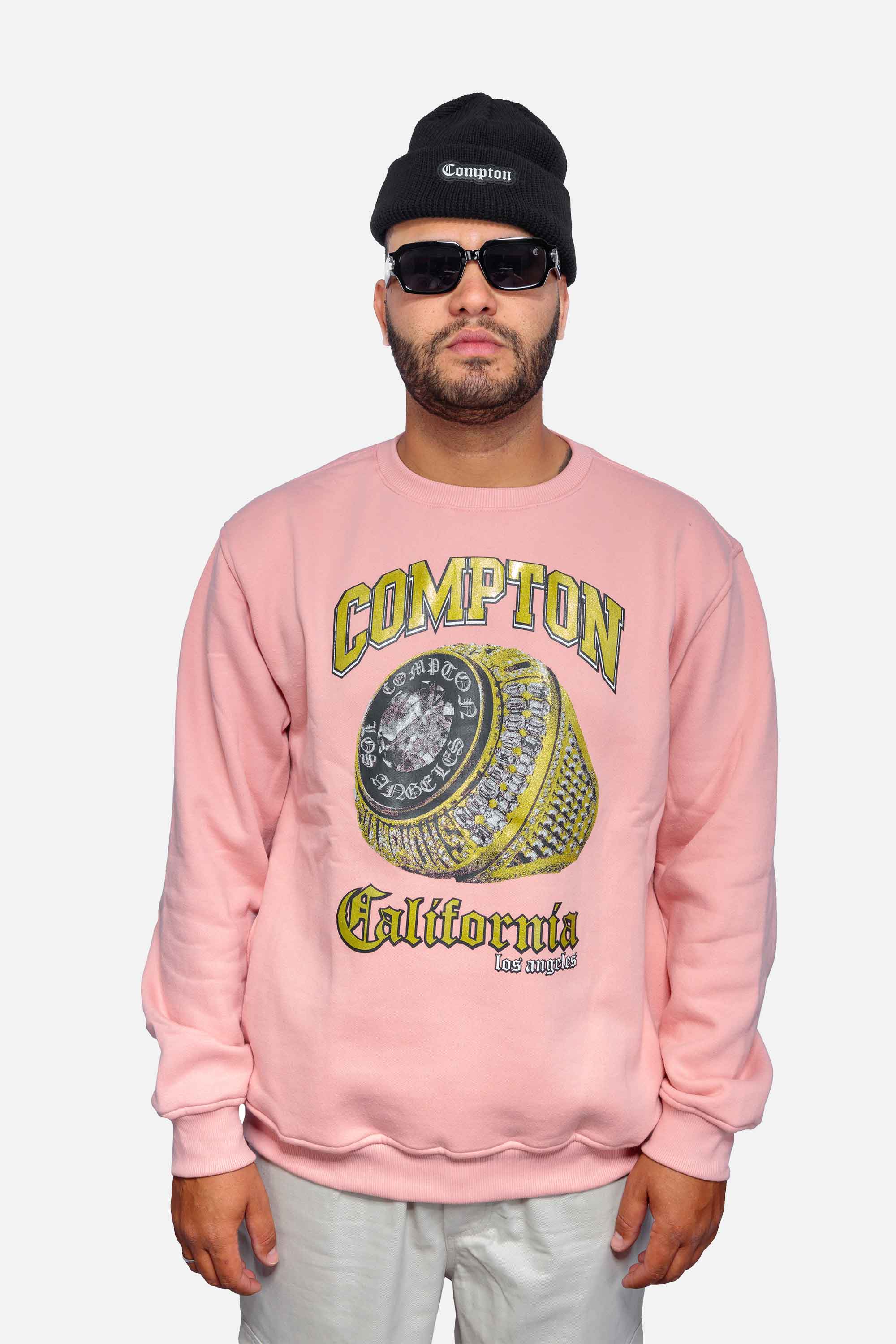Moletom Compton Careca Champion Ring Rosa