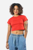 Cropped Compton Relevo 3D Vermelho
