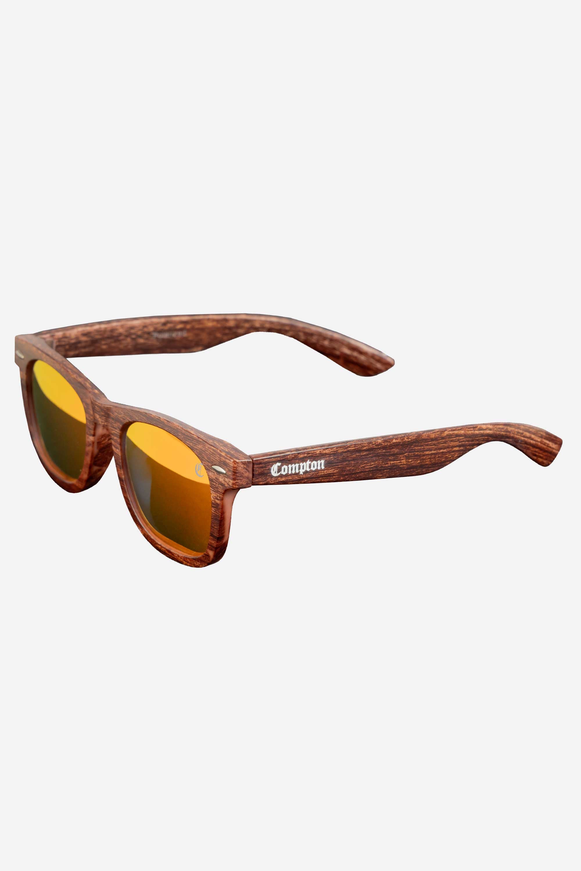 Óculos De Sol Compton Cancun Amadeirado Vermelho