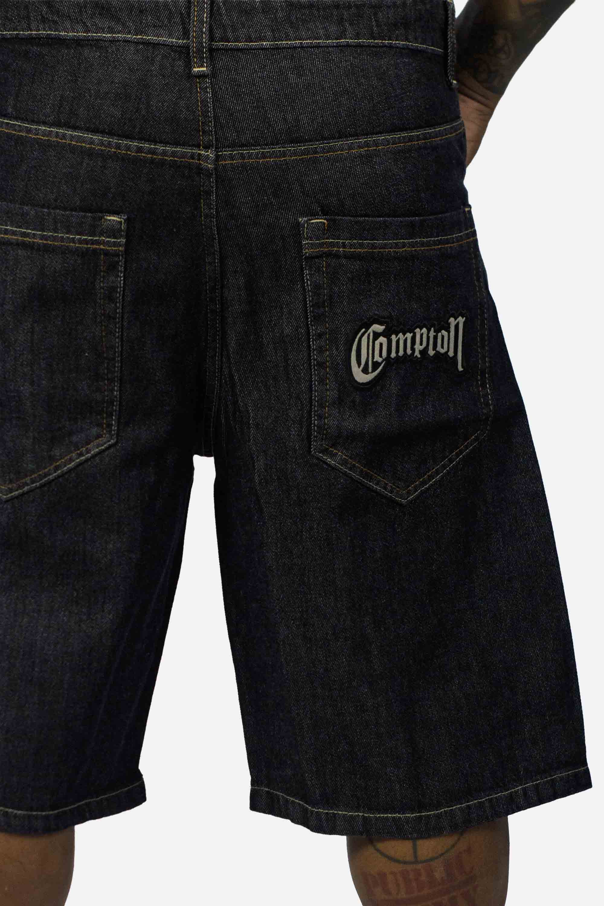 Bermuda Jeans Compton Black Five Poket