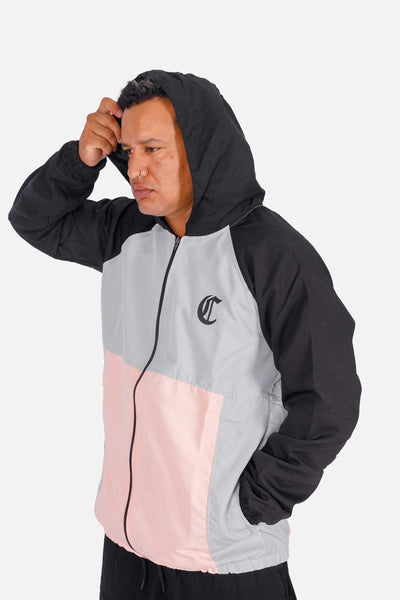 Jaqueta Compton Corta Vento Logo Refletivo Rosa