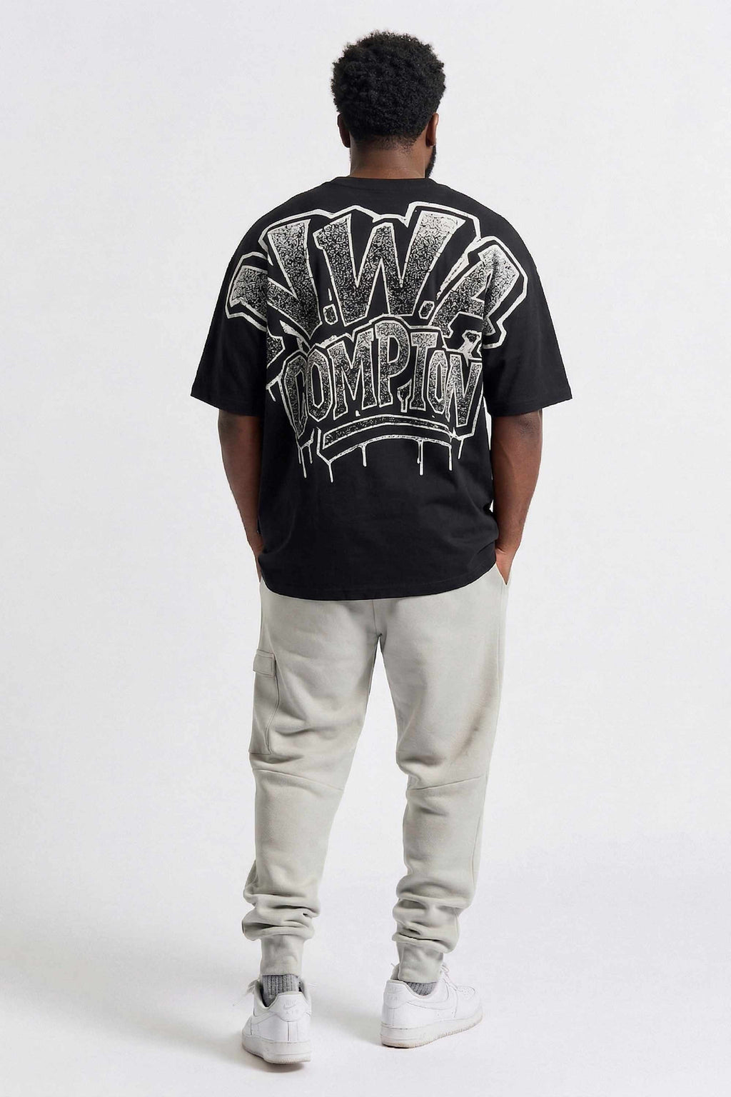Camiseta Compton Oversized Big NWA - Preta