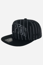 Boné Compton Aba Reta Urban Pinstripe Preto Bordado