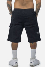 Bermuda Sarja Compton Carpinteiro Logo 3D Preta