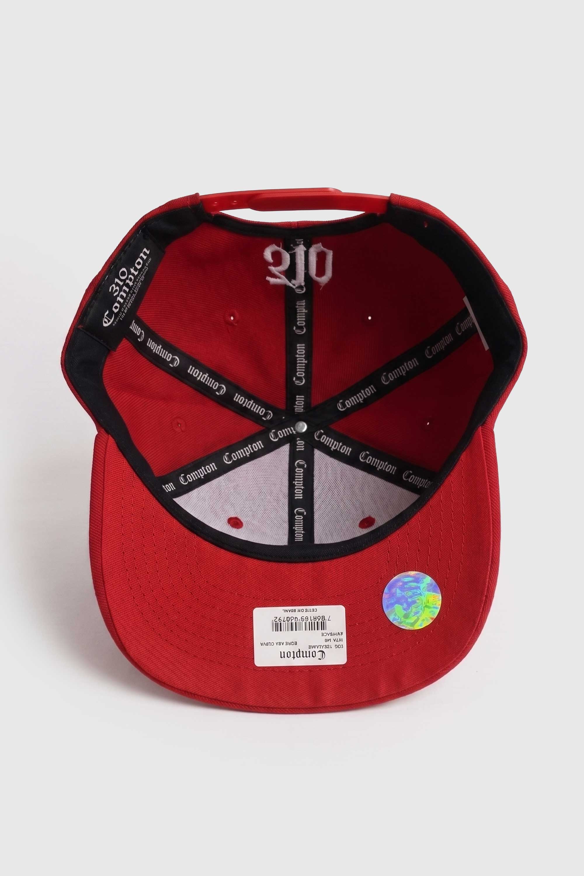 Boné Compton Aba Curva Snapback Clássico Vermelho