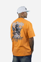 Camiseta Compton Oversized Thug Angel Laranja