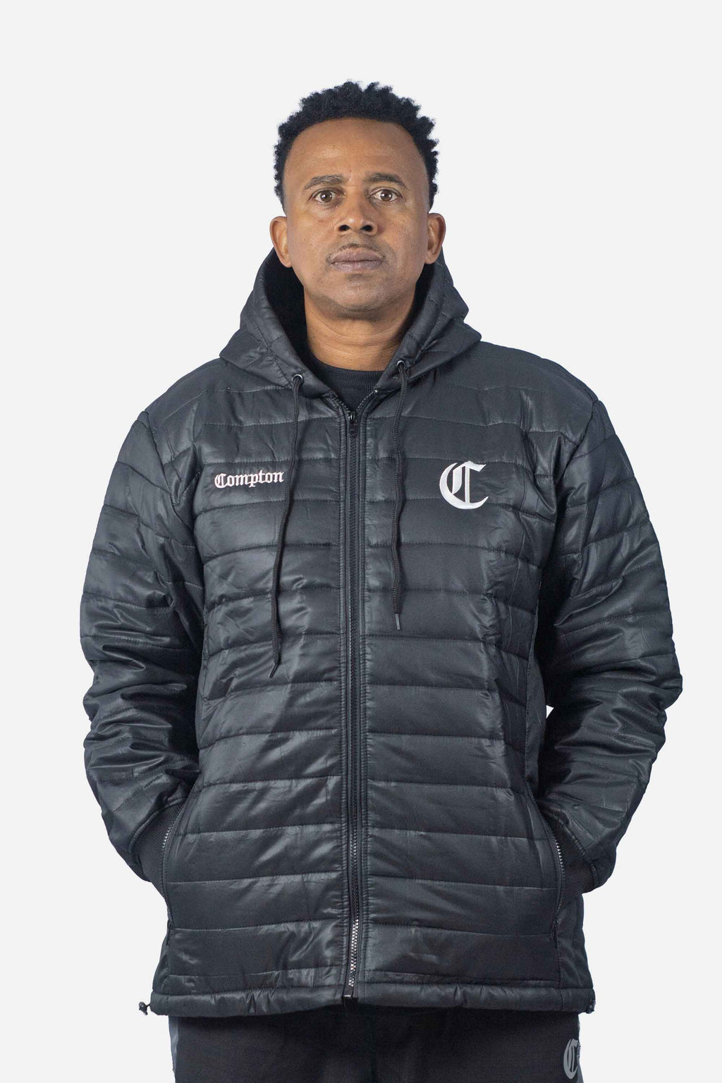 Jaqueta Compton Bobojaco Puffer Bordado Preto