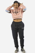Blusa Moletom Compton Cropped Rosa