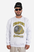 Moletom Compton Careca Champion Ring Branco