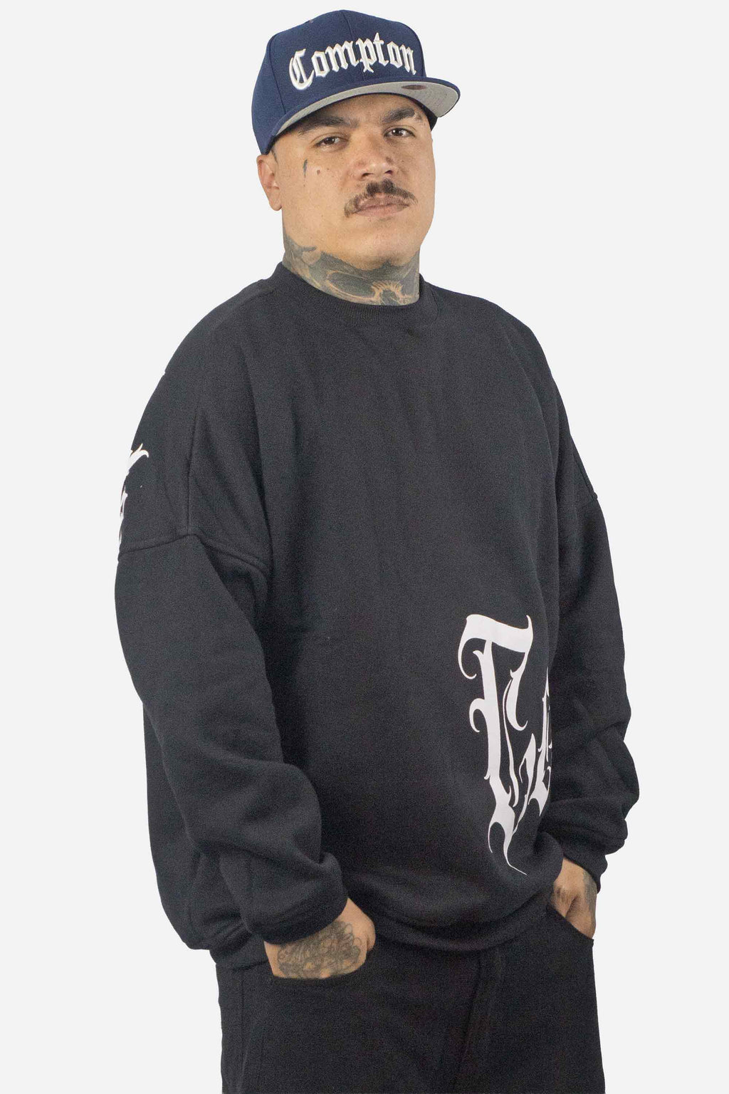 Moletom Compton Careca Morcego Medieval Preto