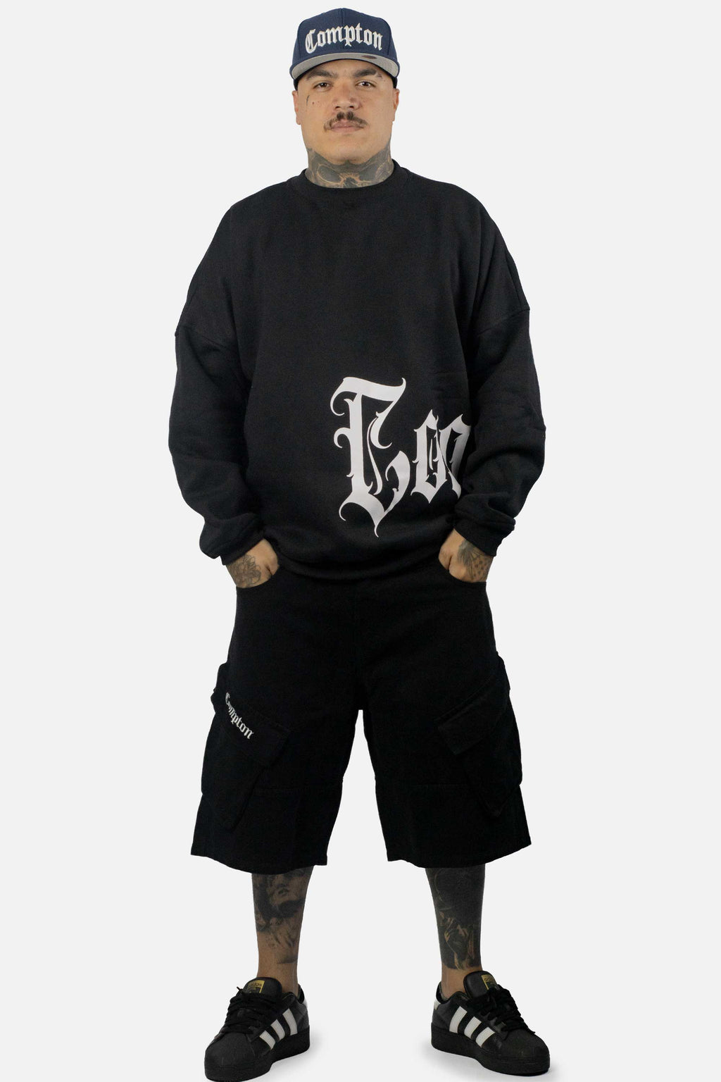 Moletom Compton Careca Morcego Medieval Preto