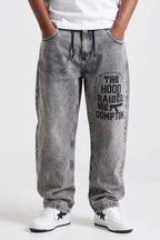 Calça Jeans Compton Hood Raised Me Marmorizada