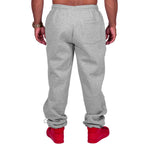 Calça Compton Moletom Script Cinza