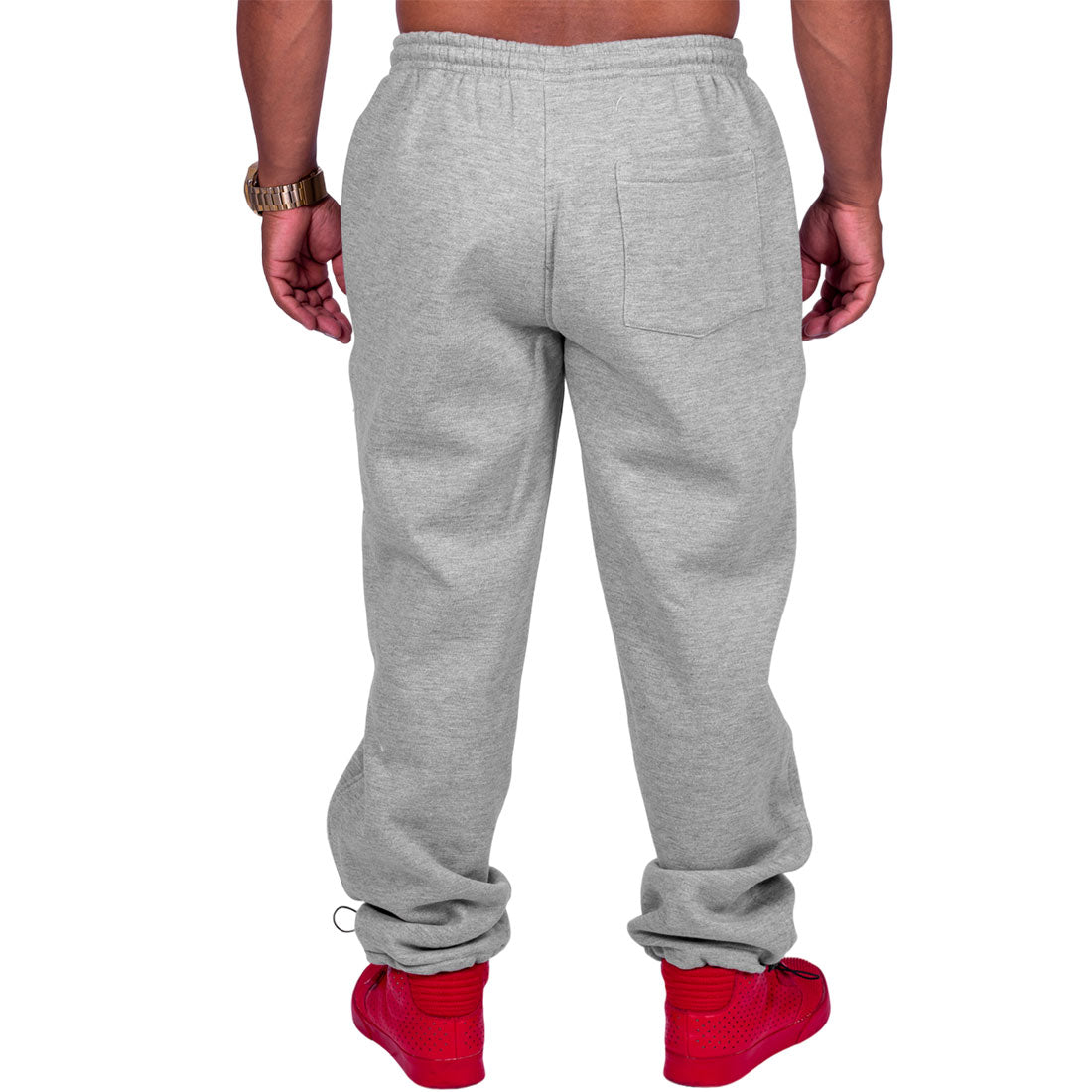 Calça Compton Moletom Script Cinza