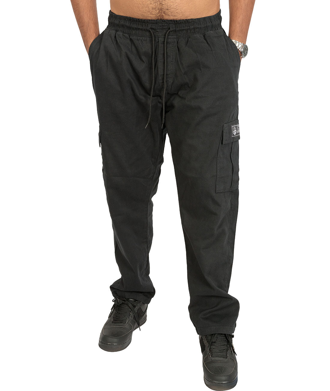 Calça Cargo Compton Sarja Preta