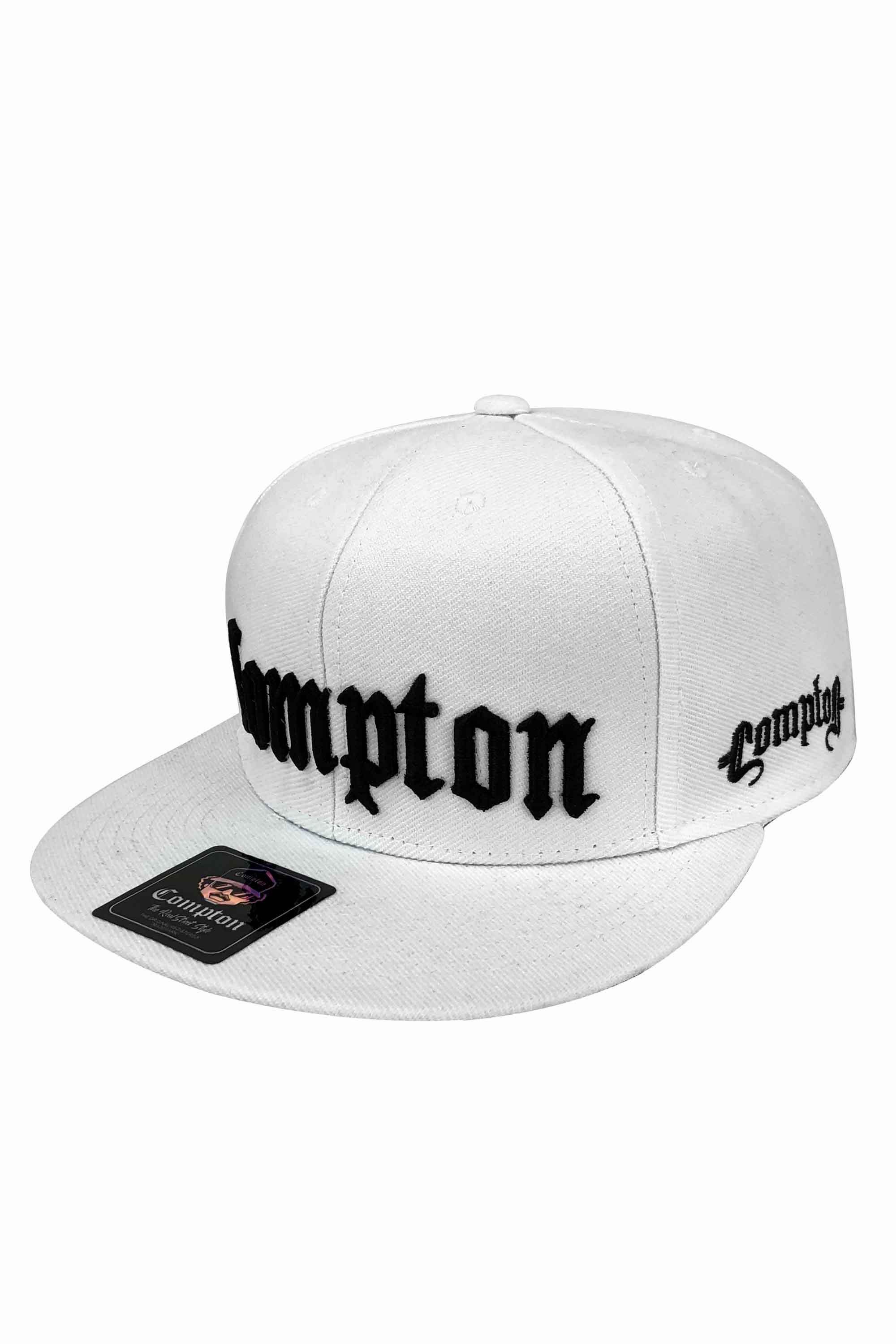 Boné Compton Aba Reta Classic Fechado Branco