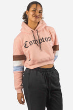 Blusa Moletom Compton Cropped Rosa