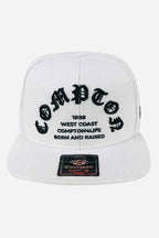 Boné Compton Aba Reta Snapback Born And Raised Branco