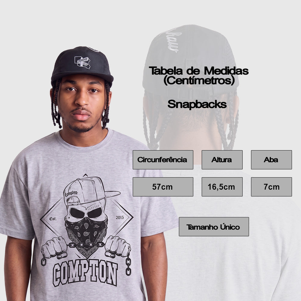 Boné Five Panel Compton Lowrider Preto