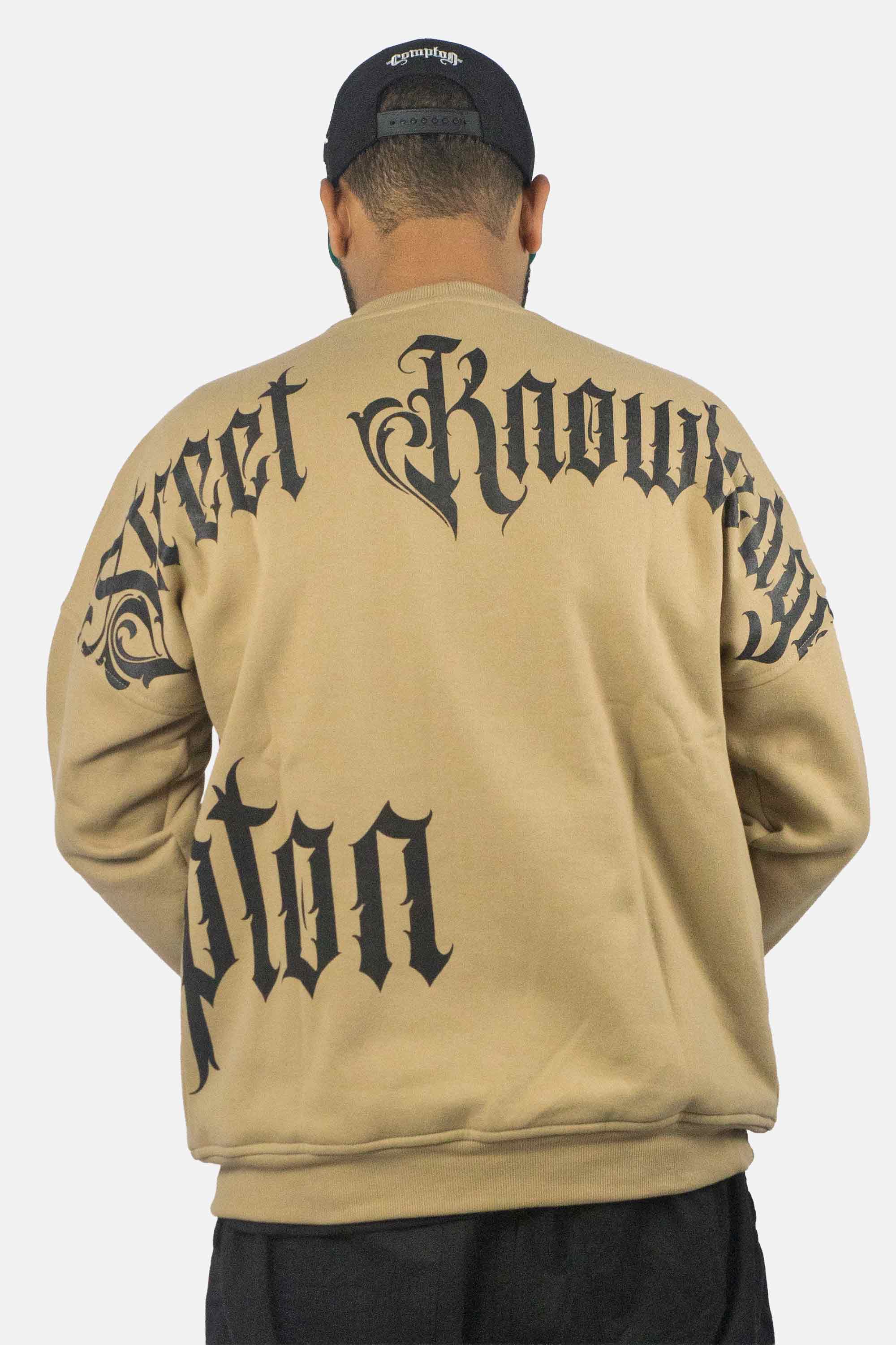 Moletom Compton Careca Morcego Medieval Caqui