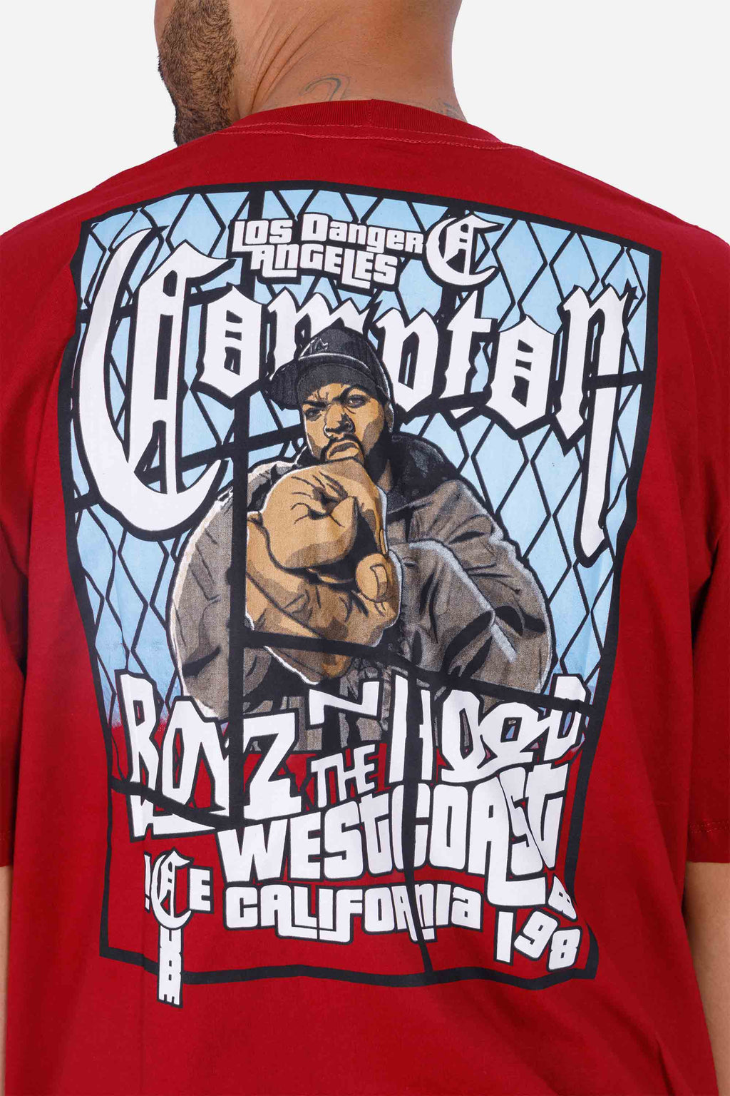 Camiseta Compton Oversized Boyz'N The Hood Vinho