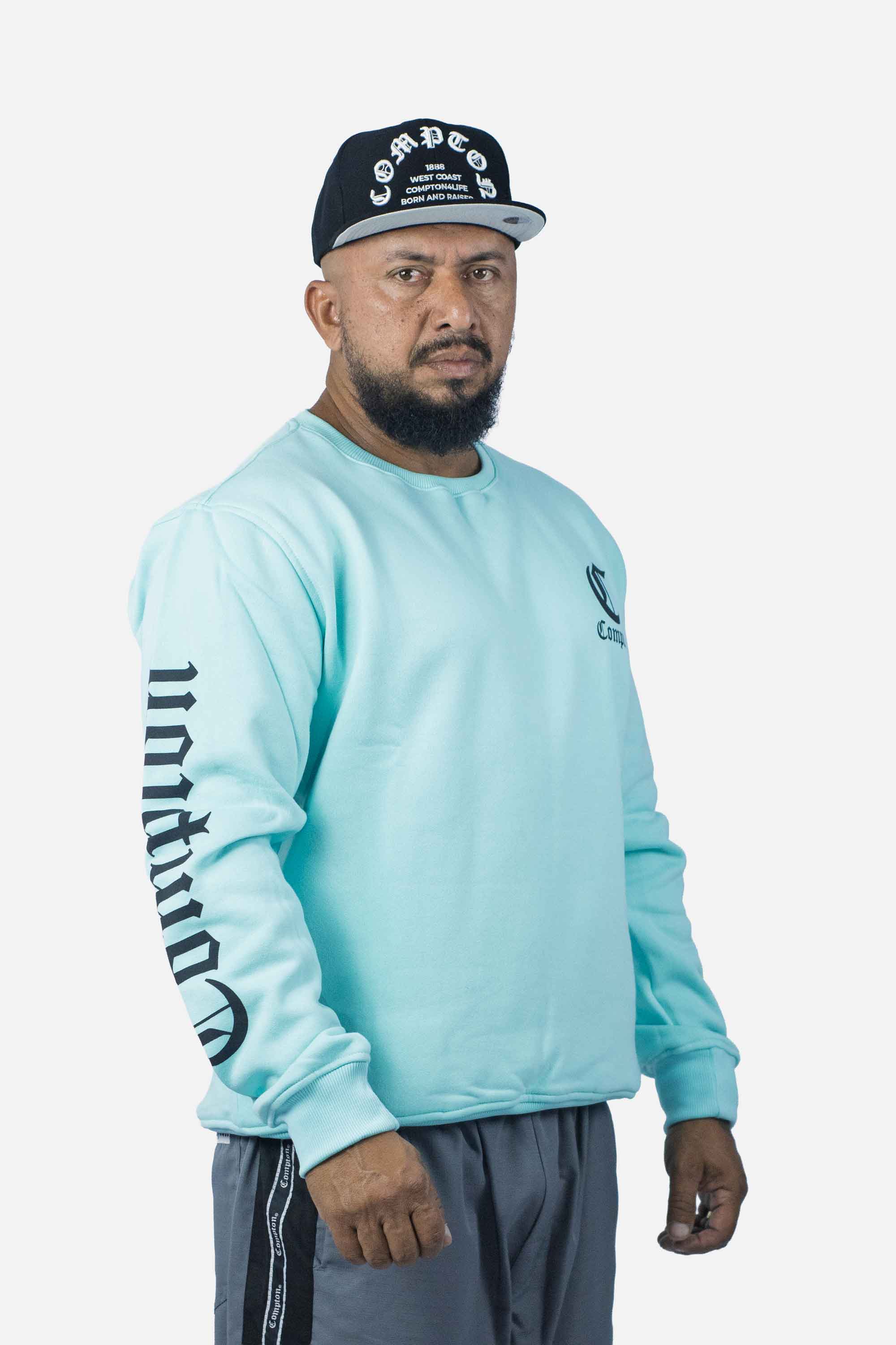 Moletom Compton Careca Logo Verde