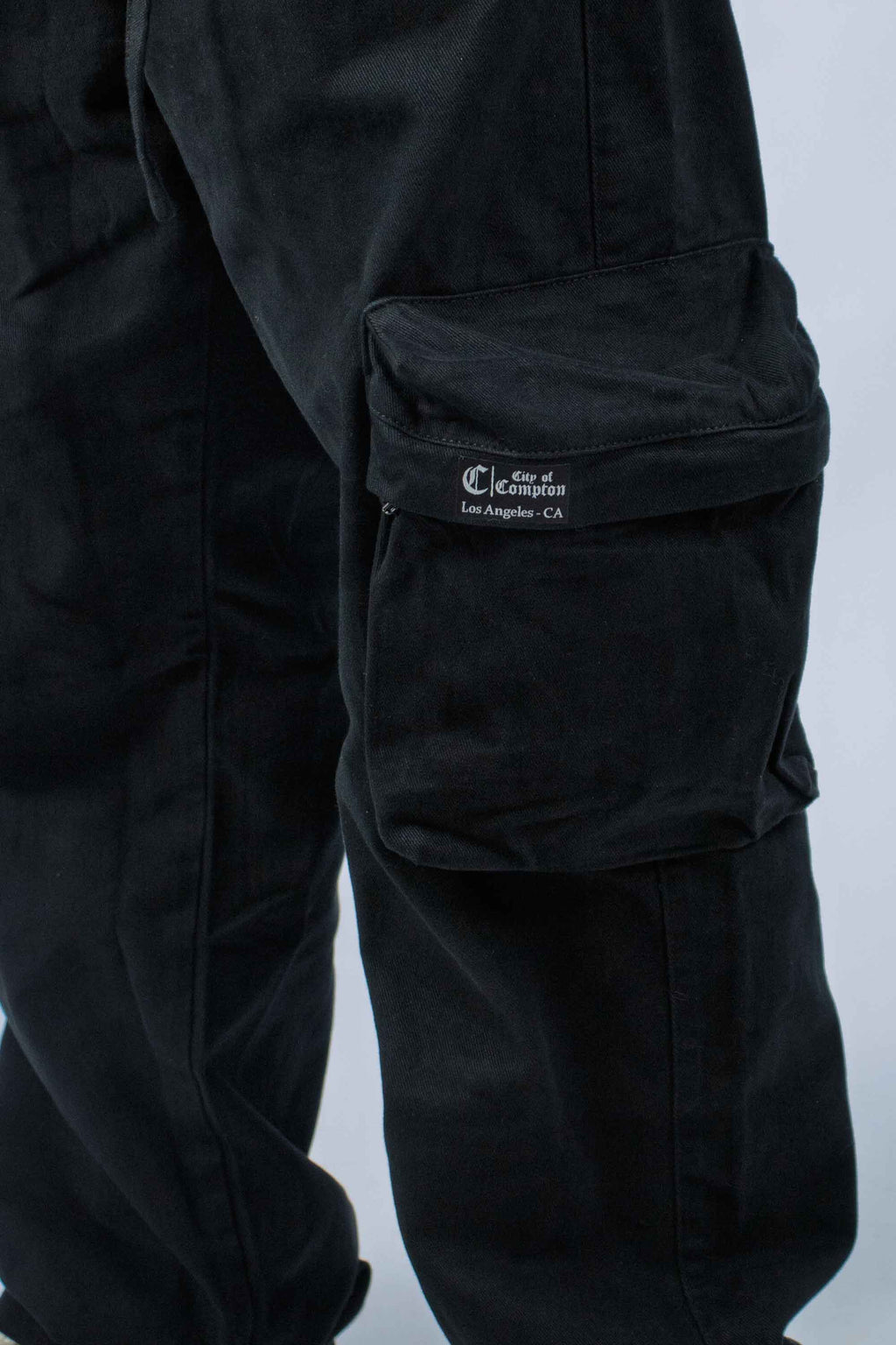 Calça Cargo Compton Bolso Sacola Preta