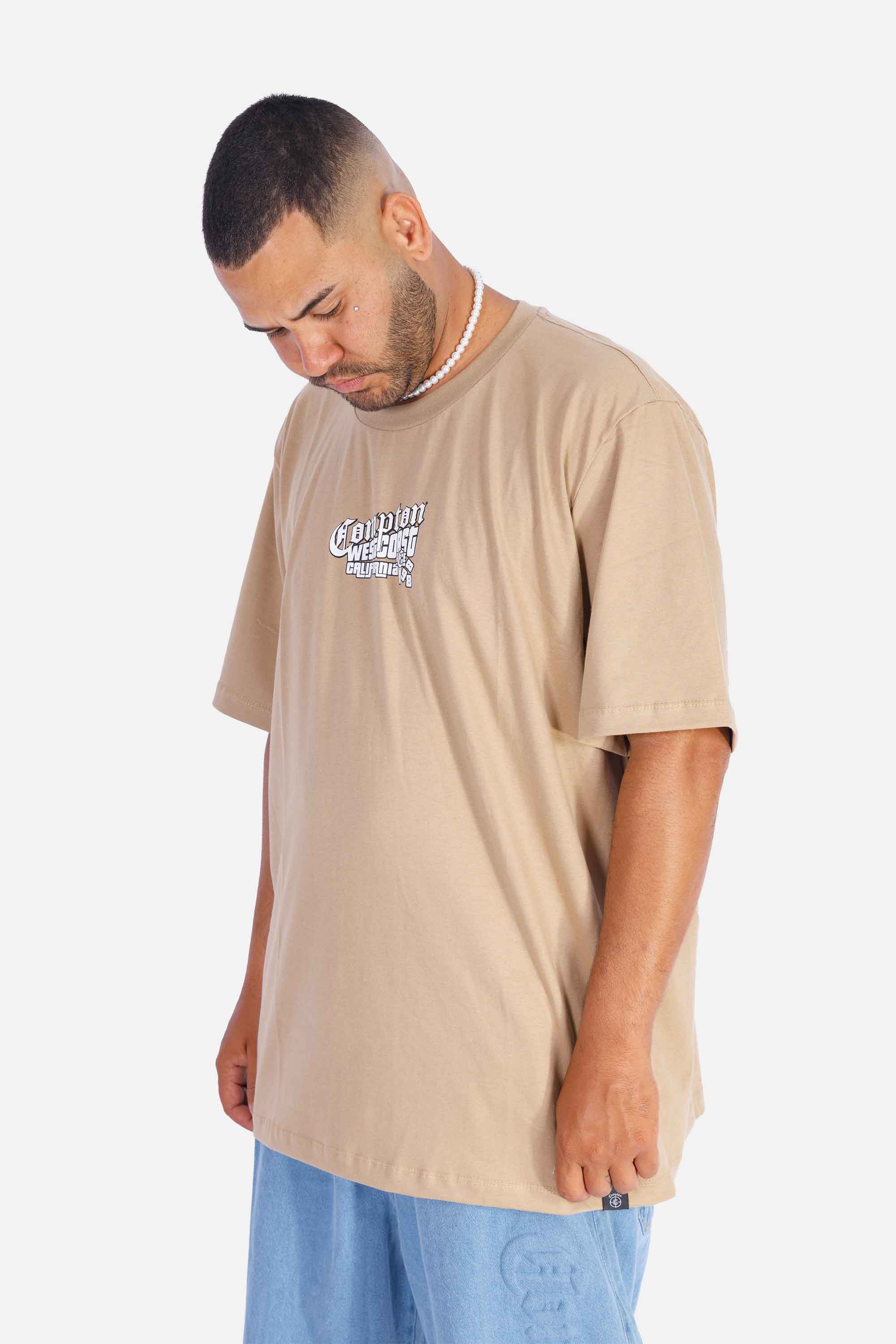 Camiseta Compton Oversized Boyz'N The Hood Caqui