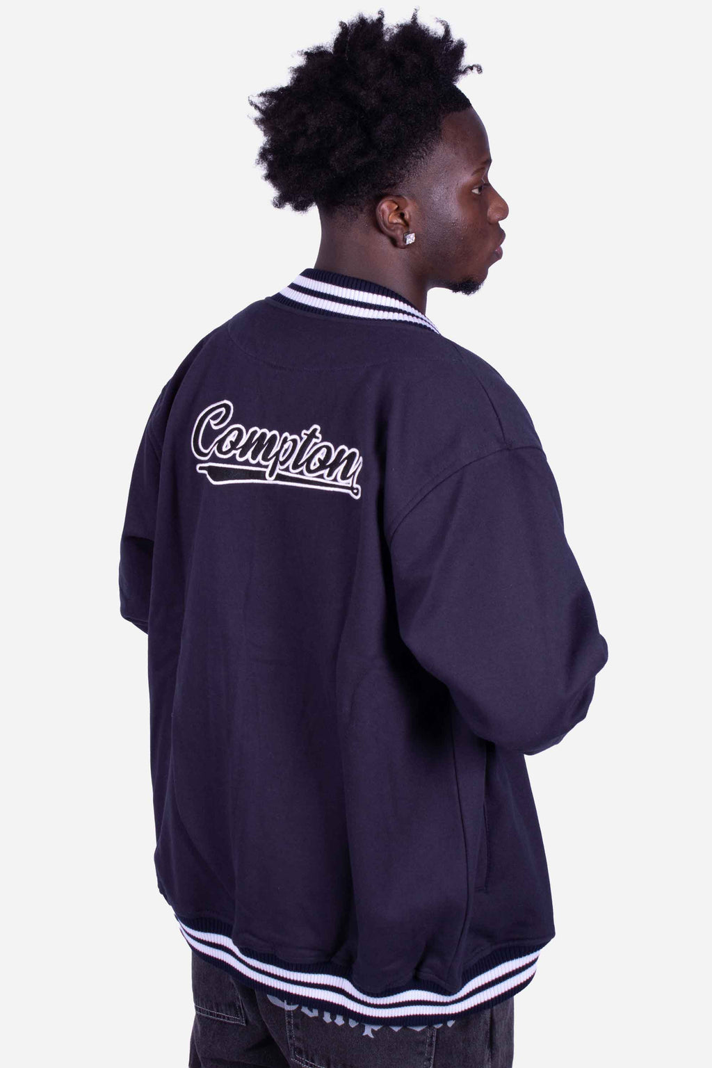 Jaqueta Compton College Bordada Azul Marinho