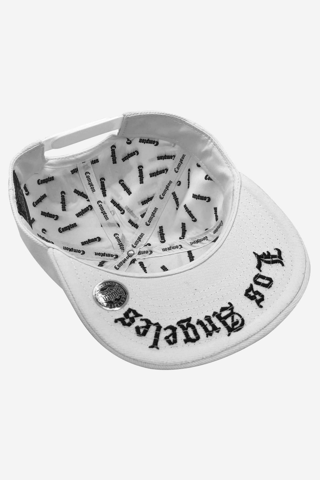 Boné Compton Aba Reta Snapback LA Authority Branco - COMPTON