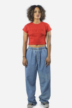 Cropped Compton Relevo 3D Vermelho