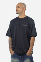 Camiseta Compton Oversized Refletiva Luminous Preta