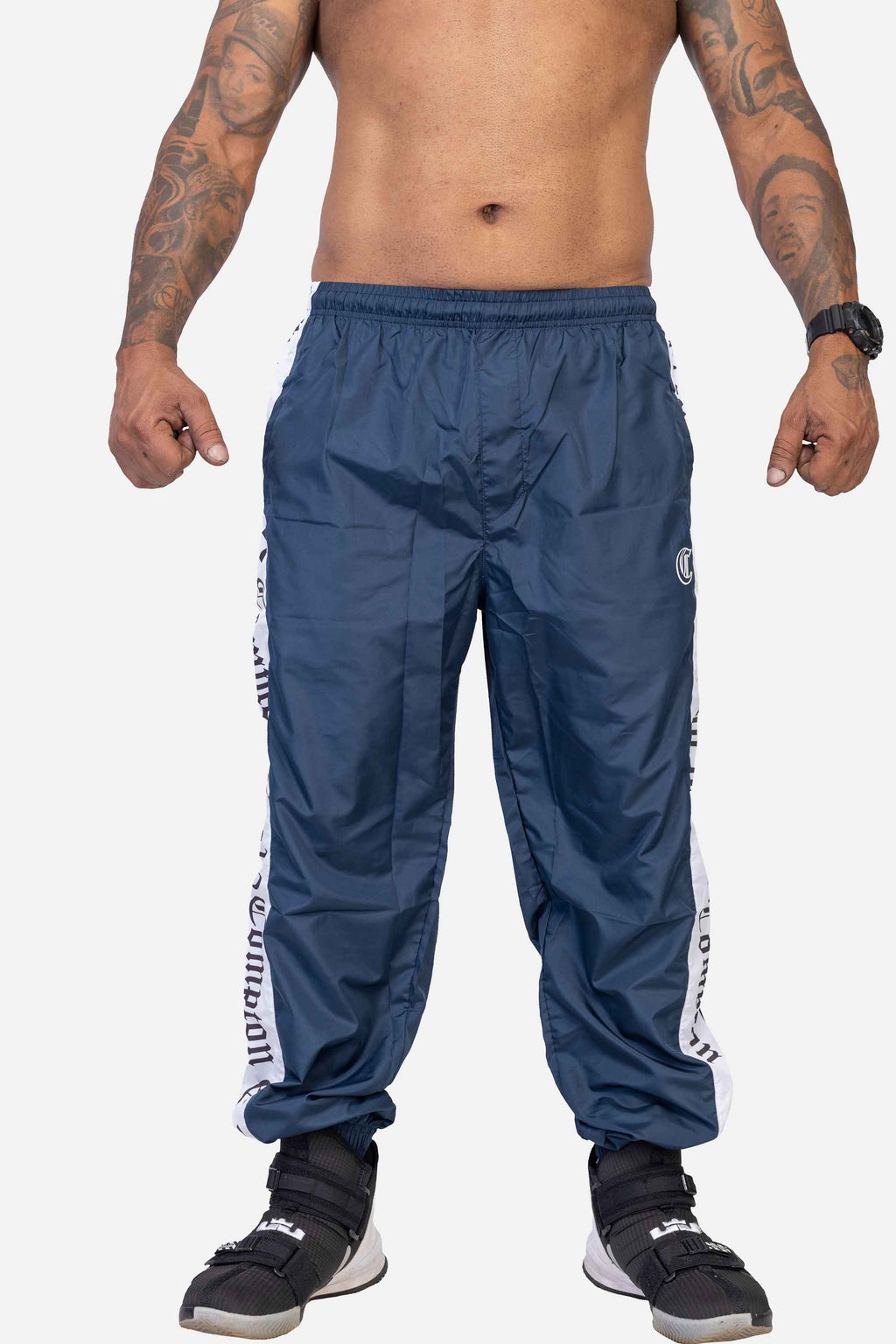 Calça Compton Tactel Faixa Azul Marinho