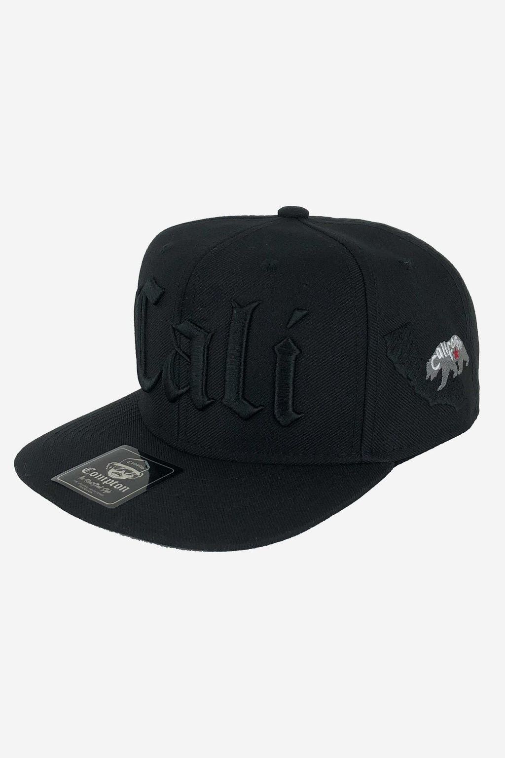 Boné Compton Aba Reta Snapback Cali All Black