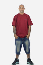 Camiseta Compton Oversized Refletiva Luminous Vinho