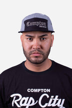Boné Five Panel Collab Starter X Compton Los Angeles Cinza