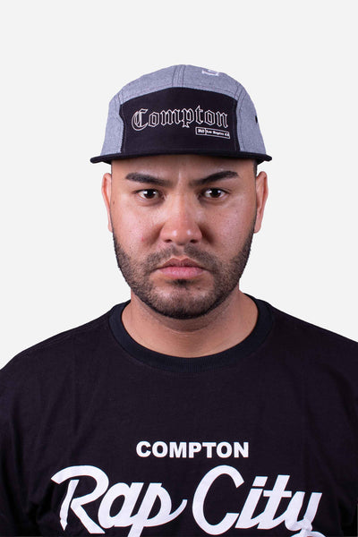 Boné Five Panel Collab Starter X Compton Los Angeles Cinza