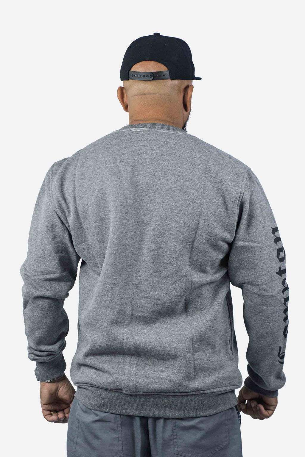 Moletom Compton Careca Logo Cinza