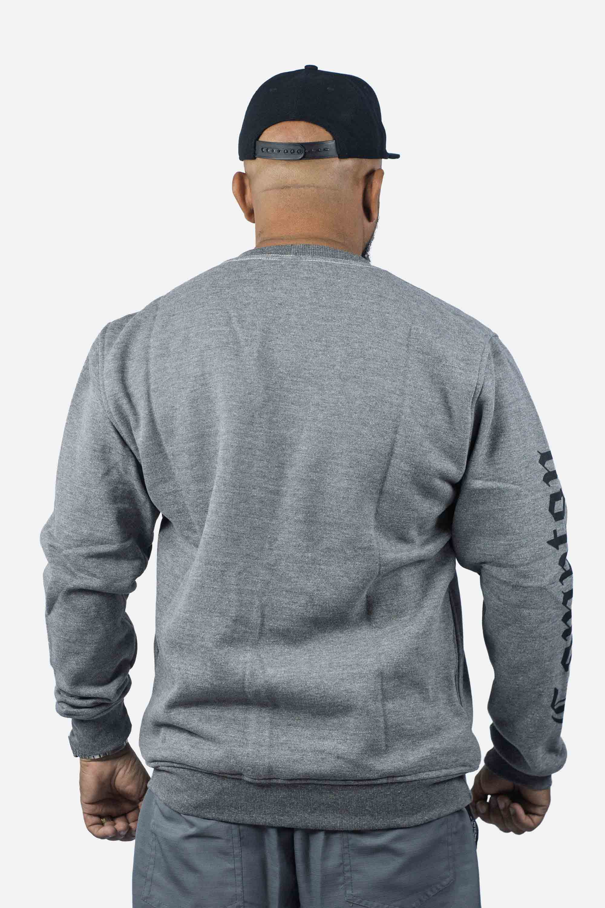 Moletom Compton Careca Logo Cinza