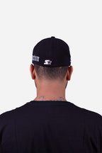 Boné Aba Curva Collab Starter X Compton Logo Fechado FlexFit Preto