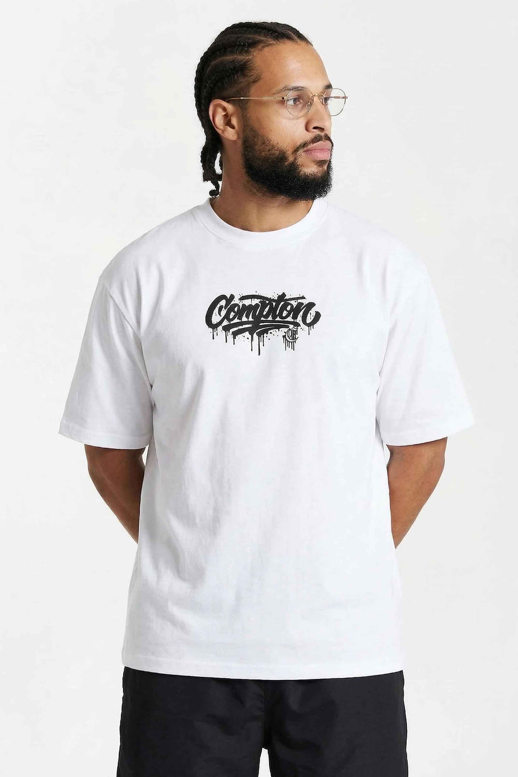 Camiseta Compton Oversized Drained Branca