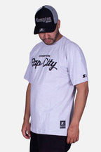 Camiseta Collab Starter x Compton Rap City Cinza Mescla