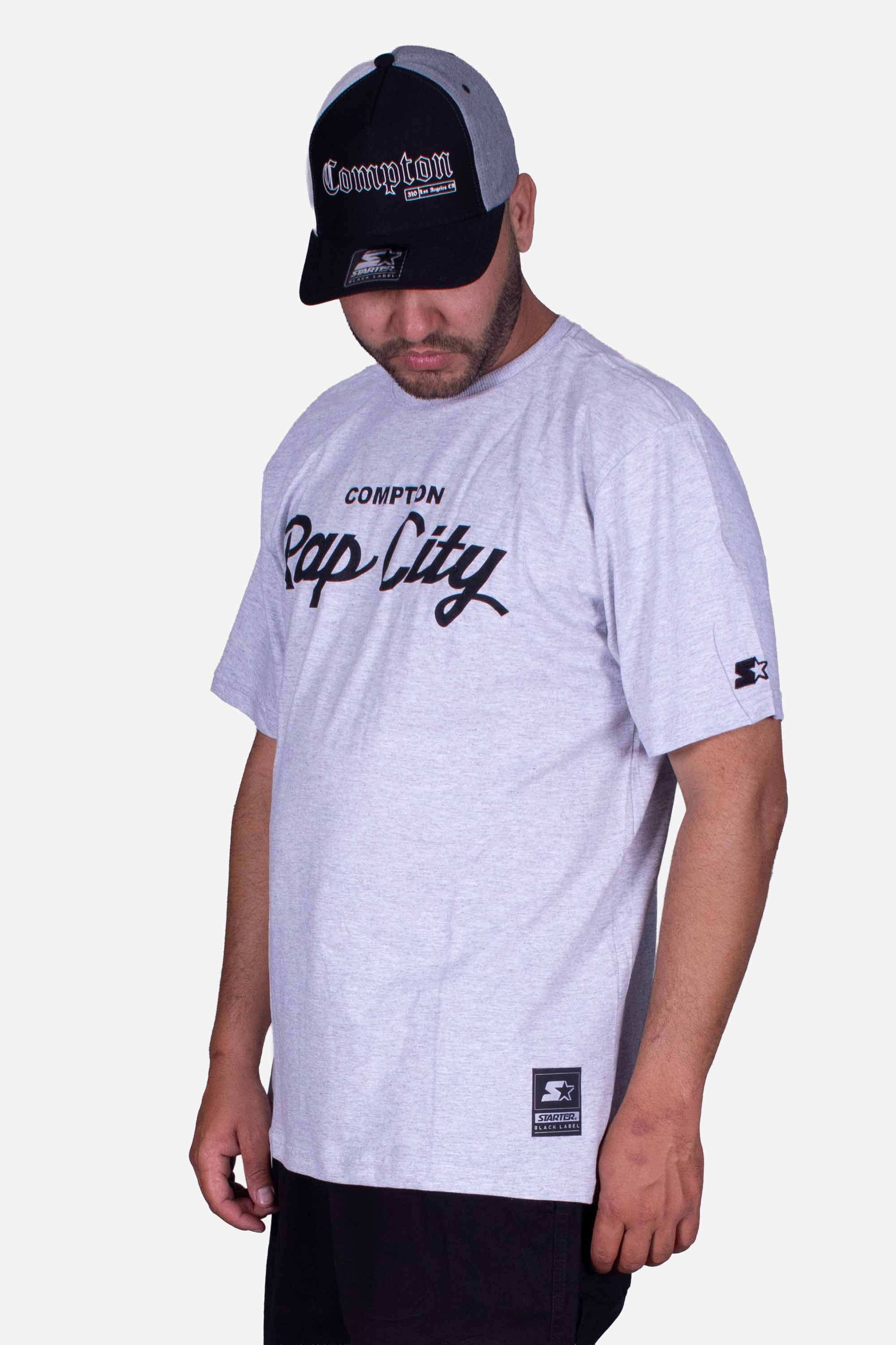 Camiseta Collab Starter x Compton Rap City Cinza Mescla