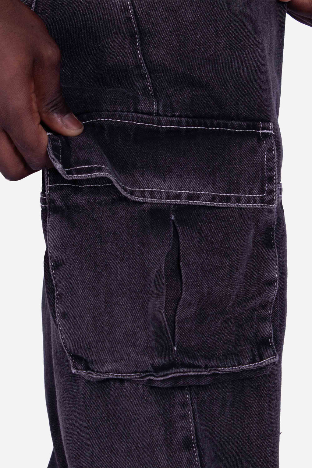 Calça Jeans Cargo Compton Straight Outta Black