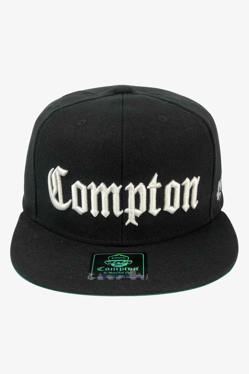 Boné Compton Aba Reta Classic Fechado Preto