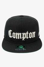 Boné Compton Aba Reta Classic Fechado Preto