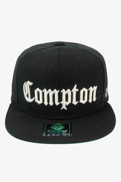 Boné Compton Aba Reta Classic Fechado Preto